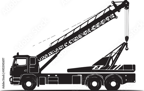 Heavy-Duty Truck Crane Vector Set