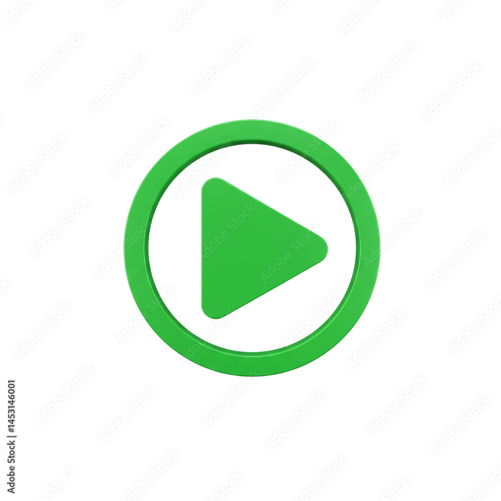 3d play icon isolated 3d play icon isolated