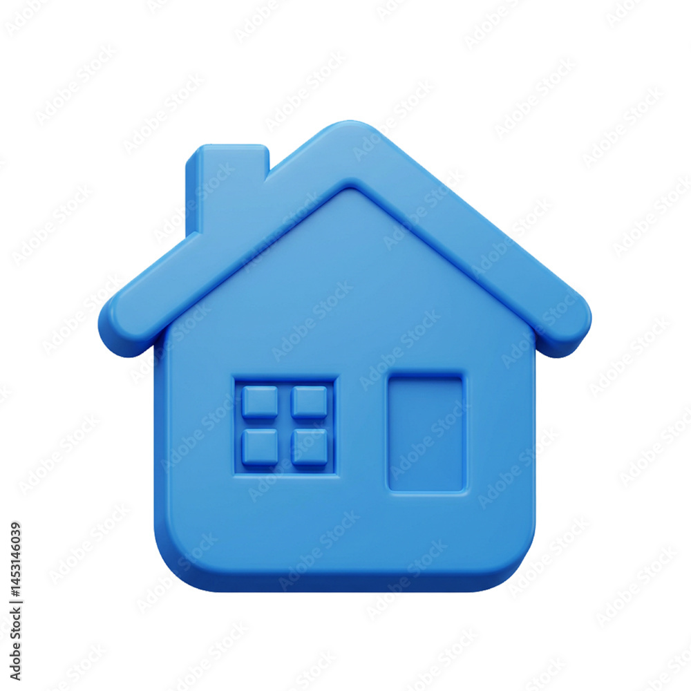 Fototapeta premium 3d home icon isolated