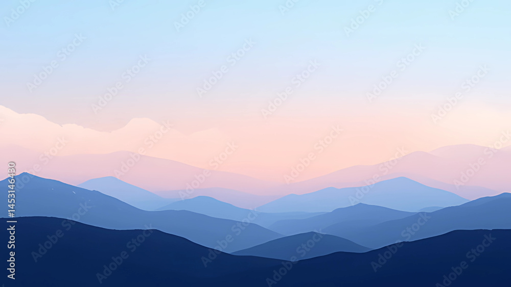 Minimalist Mountain Silhouette Frame Minimalist Mountain Silhouette Frame