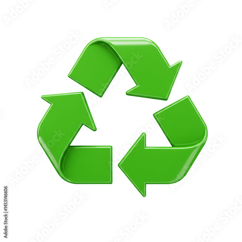3d recycle symbol isolated