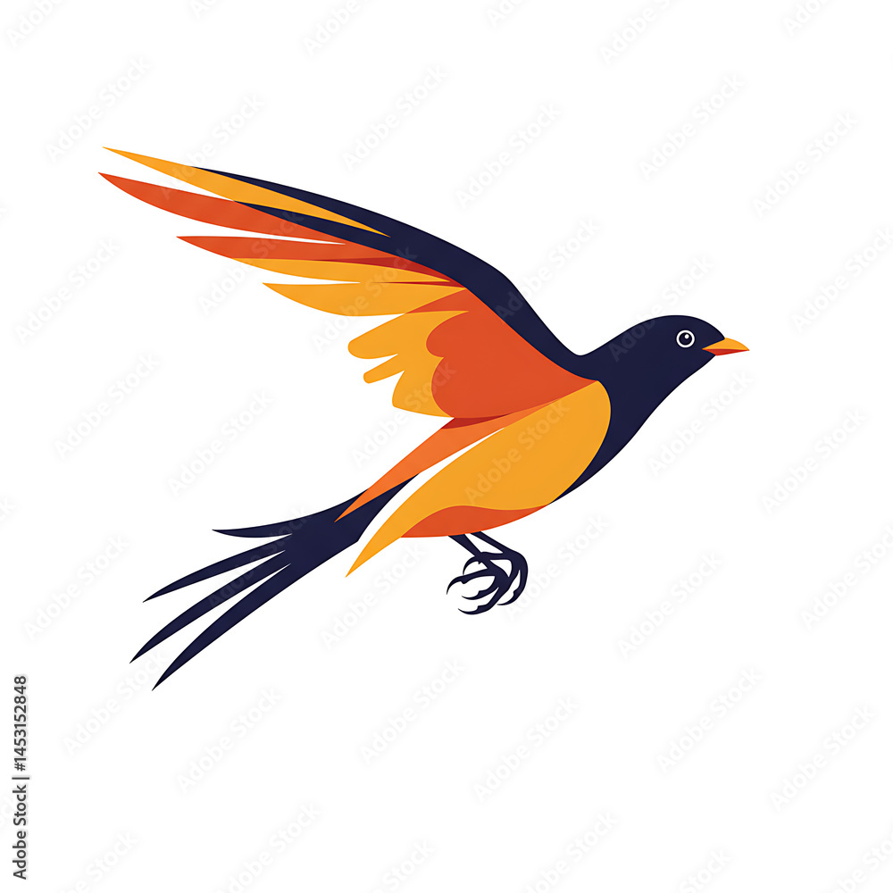 Fototapeta premium vector illustration of a bird