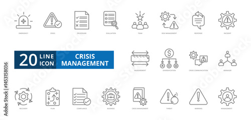 Crisis Management icon set