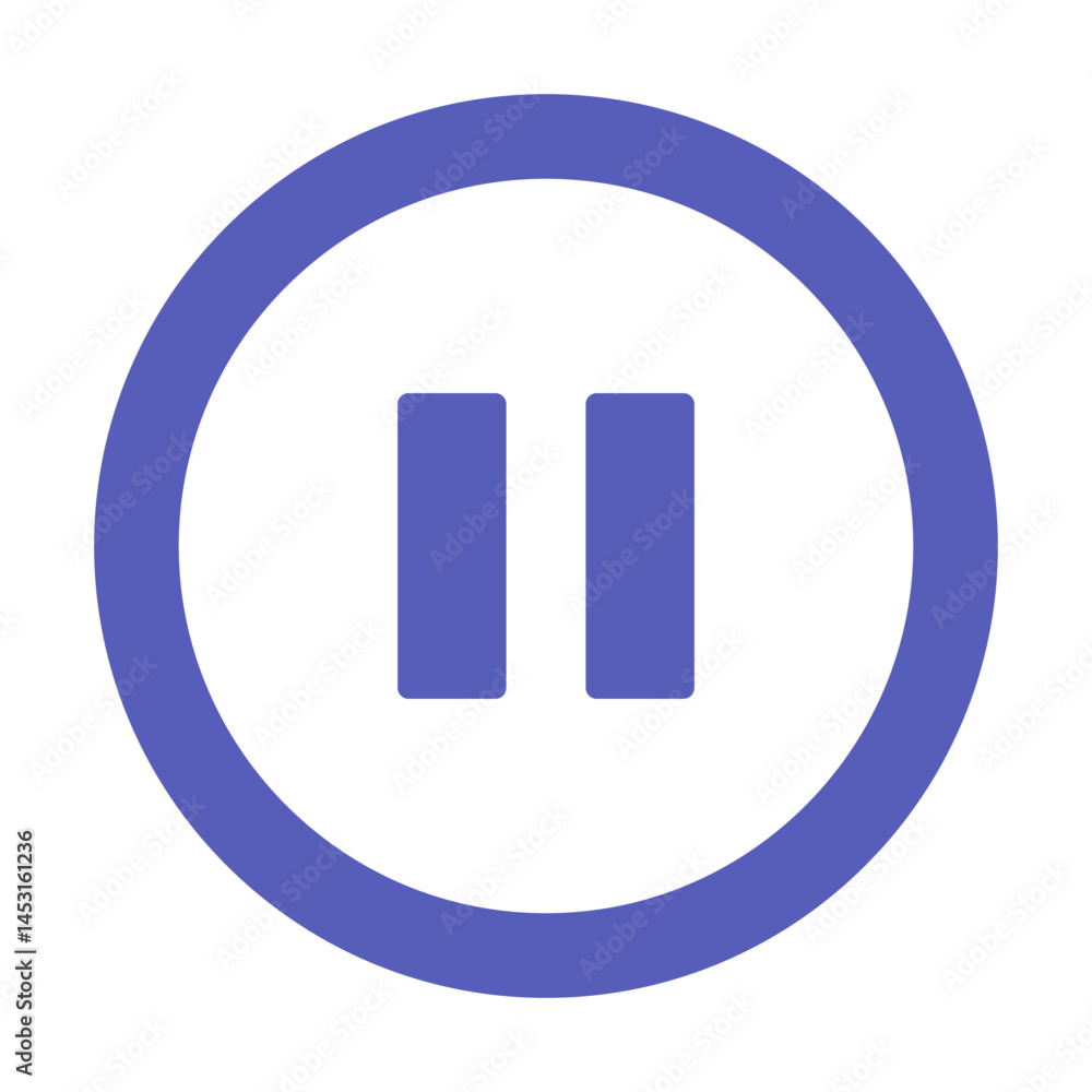 Simple Pause Icon for Audio and Video Simple Pause Icon for Audio and Video