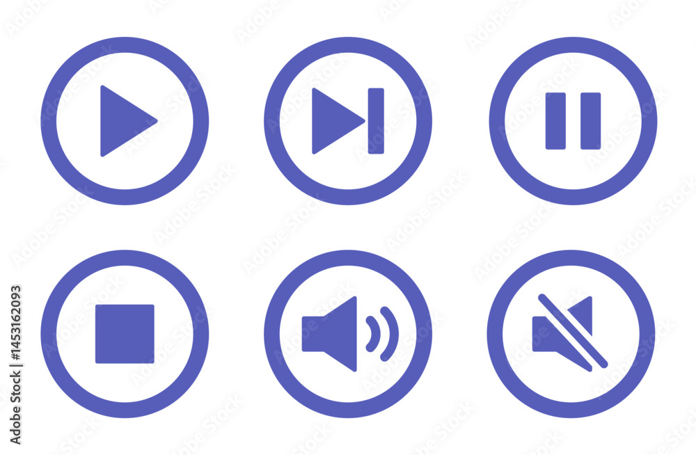Essential Audio and Video Interface Icons Essential Audio and Video Interface Icons