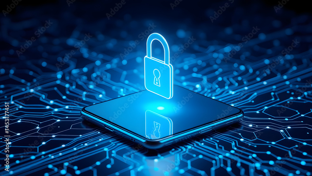 Cybersecurity Digital Lock and Key for Data Protection