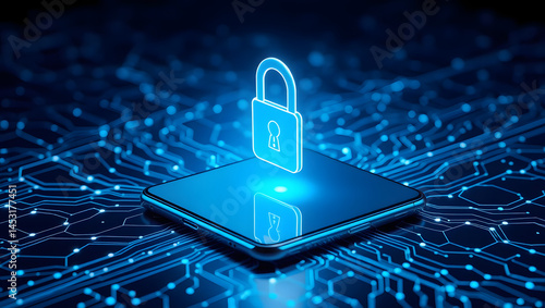 Cybersecurity Digital Lock and Key for Data Protection