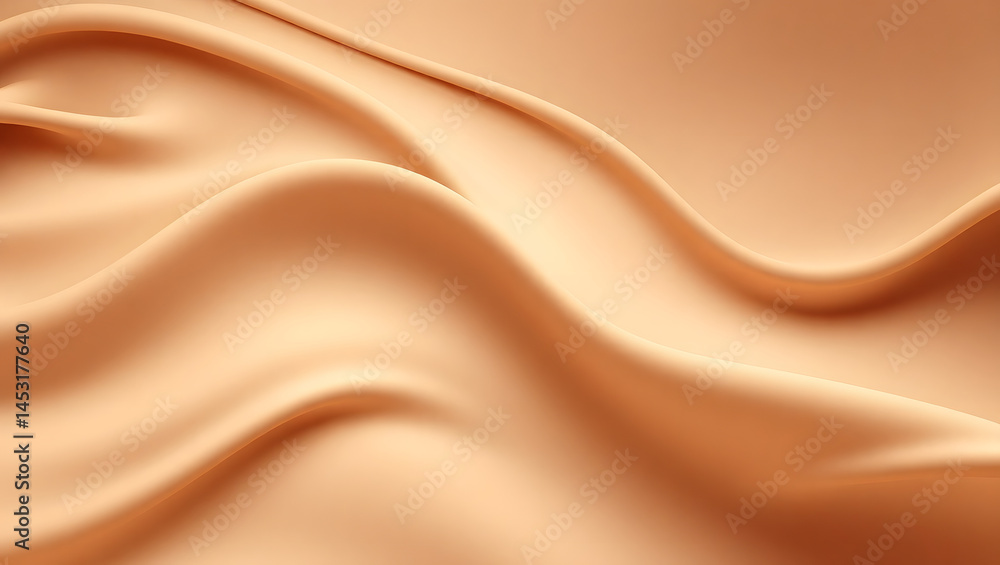 Fototapeta premium Smooth Claytone Wave Pattern Background Abstract Peach Texture
