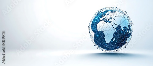 Fototapeta Naklejka Na Ścianę i Meble -  Global network connection, white background