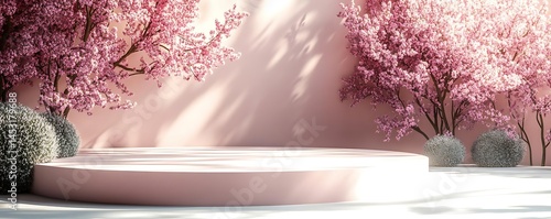 Pink blossom spring stage