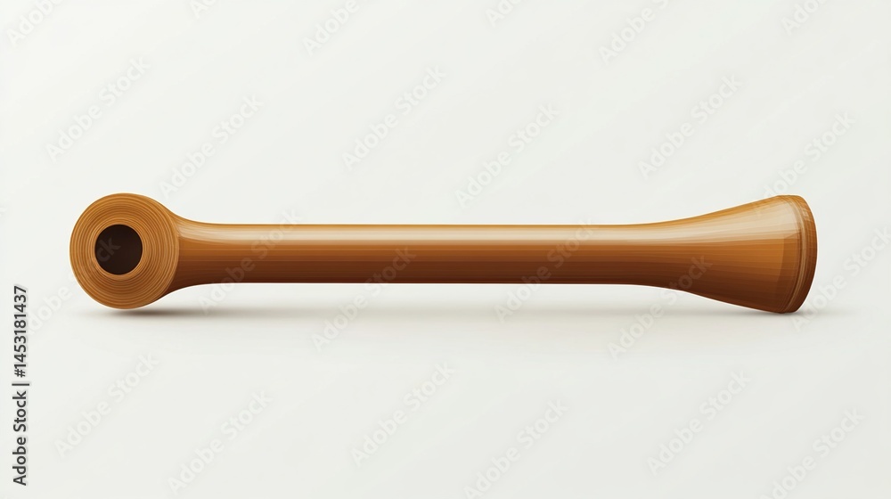 Long, light brown, smooth, drinking straw Long, light brown, smooth, drinking straw