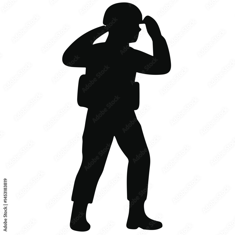 silhouette illustration of soldier silhouette illustration of soldier