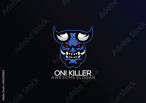 illustration oni esport logo for team squad