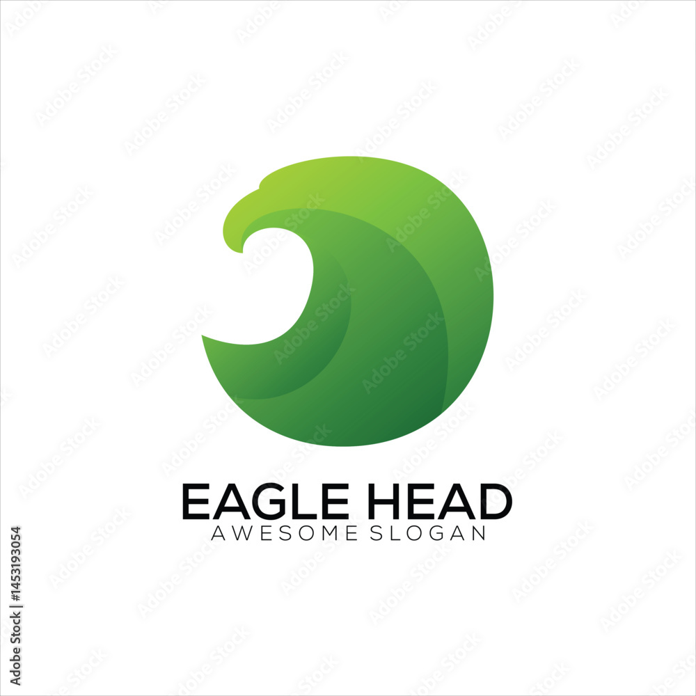 Obraz premium eagle head logo design gradient colorful