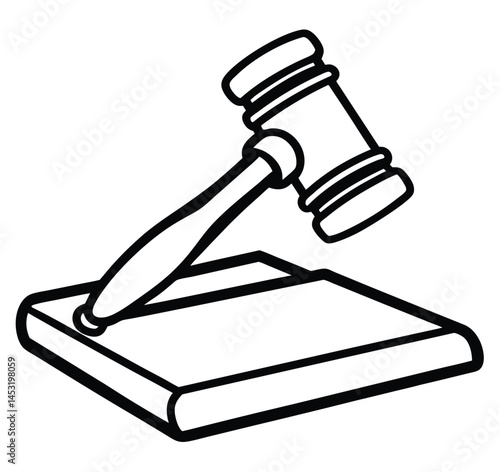 gavel and book