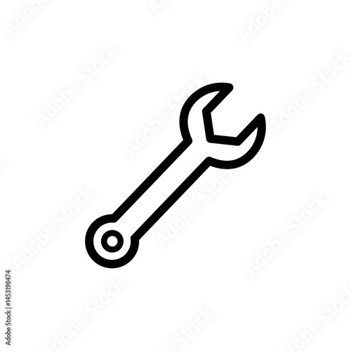 Wrench used for mechanical repairs and maintenance tasks in diverse settings including workshops and garages