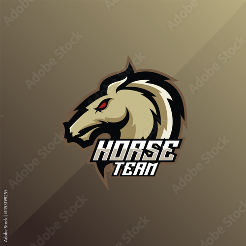 illustration horse esport logo for team squad