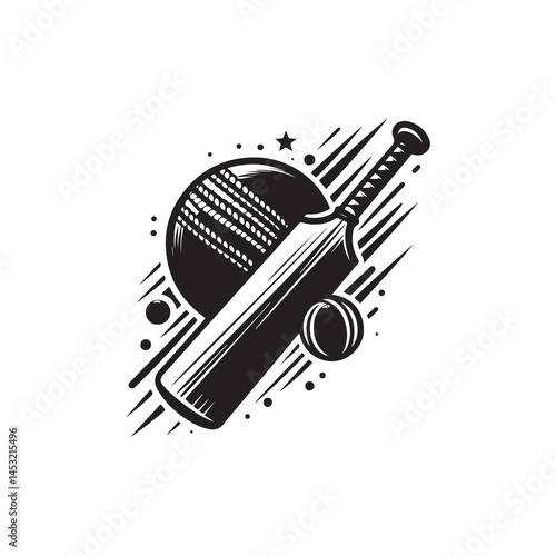 Cricket bat ball vector (2).eps