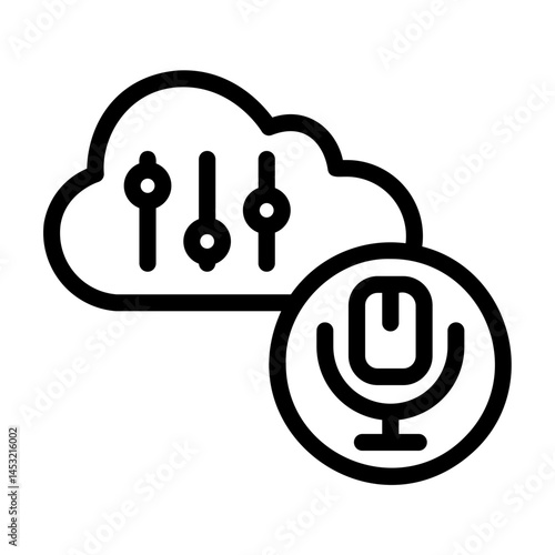 voice recognition Line Icon