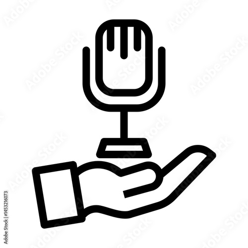 journalist Line Icon