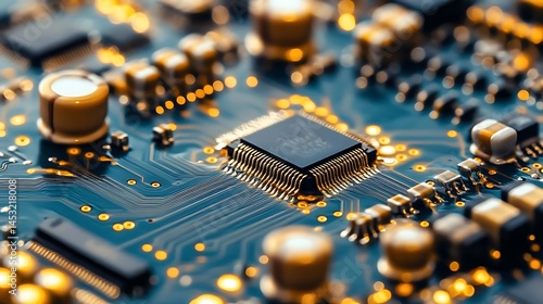 Close-up Circuit Board Processor