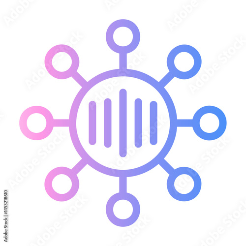 voice command Line Gradient Icon