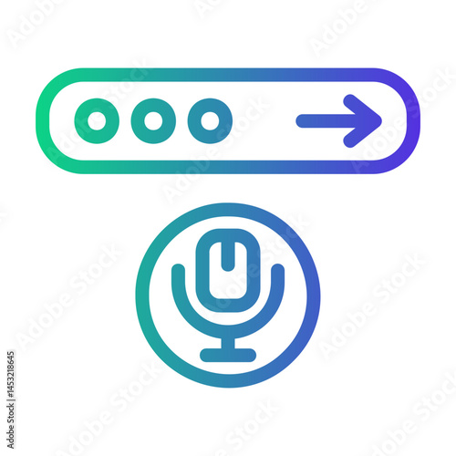 voice search Line Gradient Icon