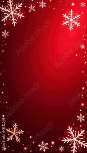 Deep crimson backdrop, delicate snowflakes design, classic Xmas feel, red background, holiday background, snowflake backdrop
