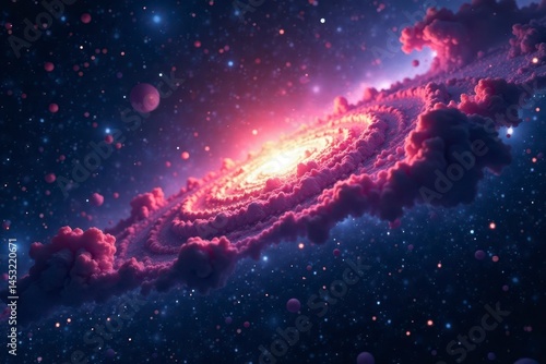 Intricate nebula structure, star cluster, deep space backdrop , astronomical, stellar