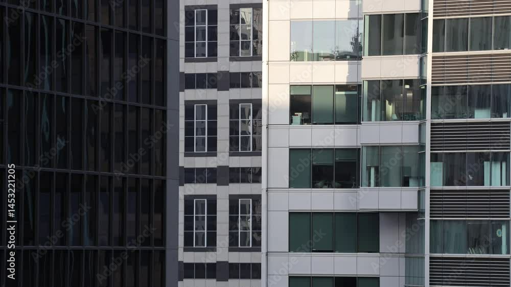 Variety Of Generic Building Facades In LA Variety Of Generic Building Facades In LA
