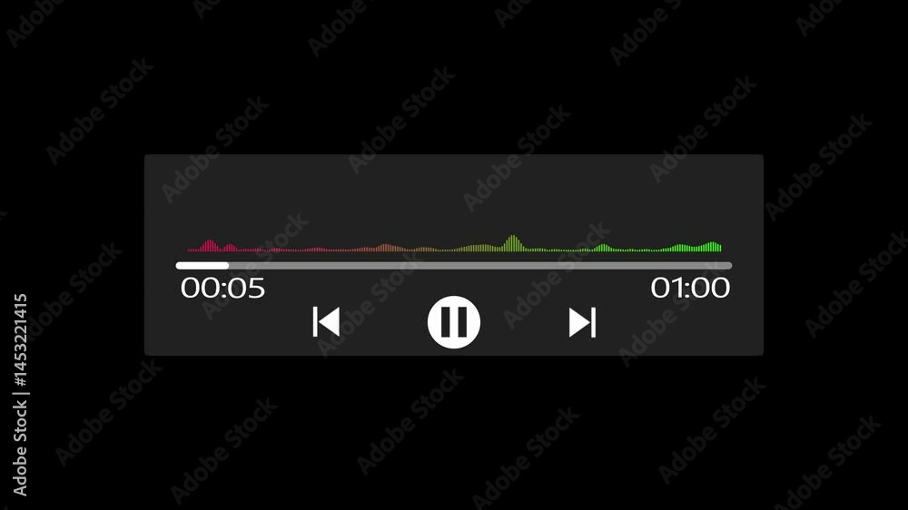 Audio music timeline bar moving with track on a transparent background. 1 minute music video player multimedia concept, Audio waveform equalizer spectrum, Music equalizer, Audio music timeline bar moving with track on a transparent background. 1 minute music video player multimedia concept, Audio waveform equalizer spectrum, Music equalizer,