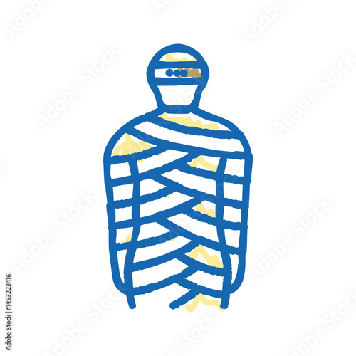 mummy egypt icon doodle illustration