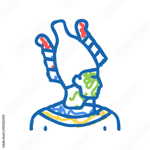 god egypt osiris icon doodle illustration