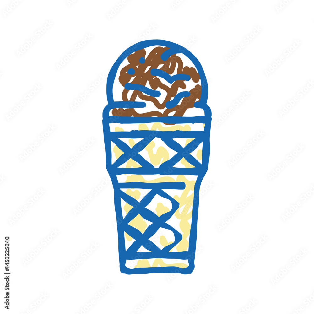 coffee ice cream icon doodle illustration coffee ice cream icon doodle illustration