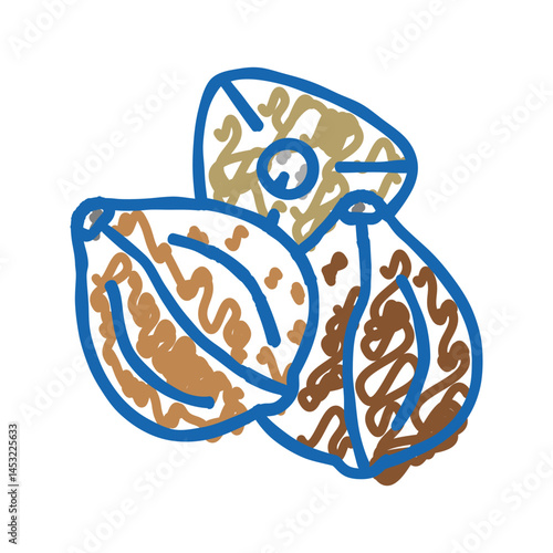 buckwheat seed icon doodle illustration