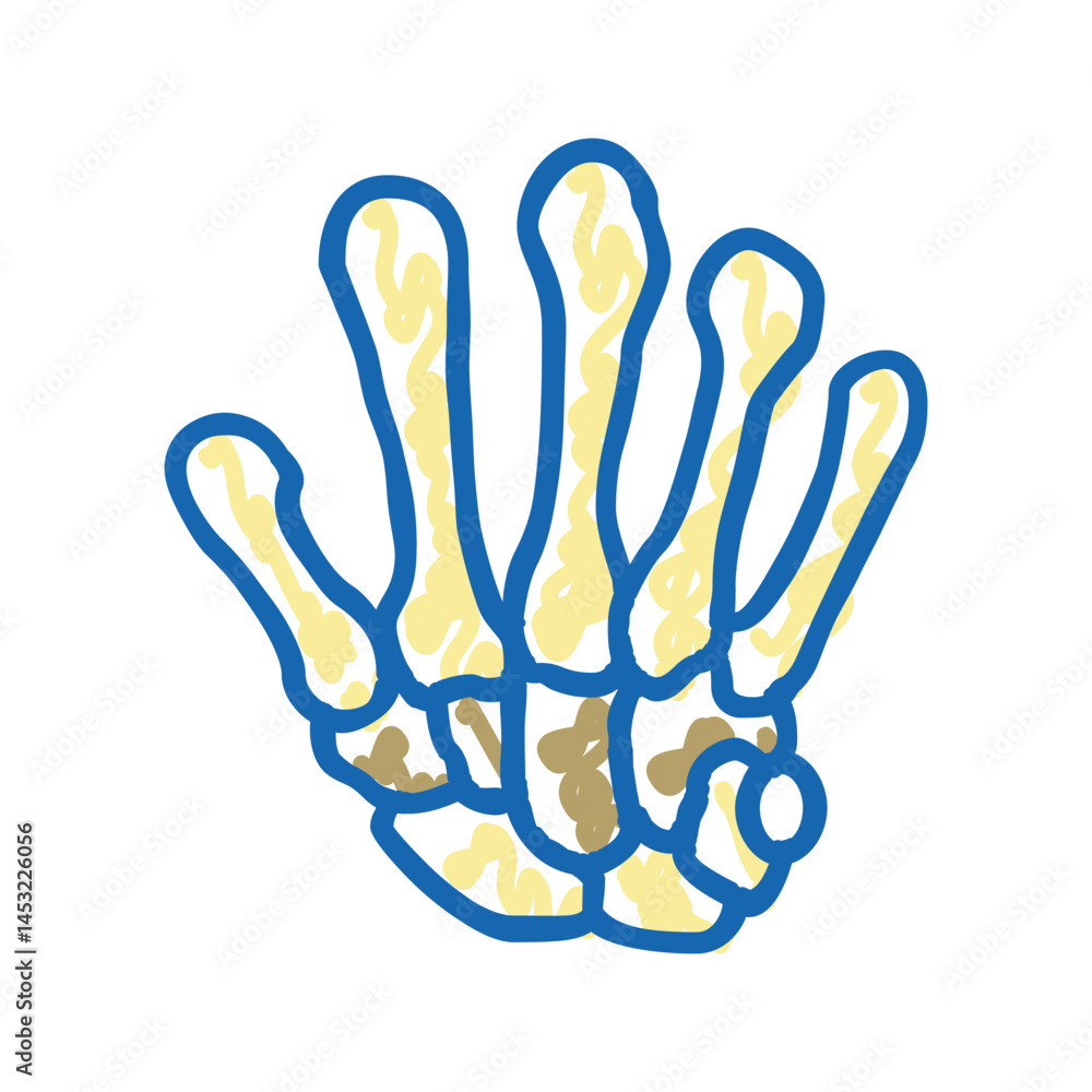 Fototapeta premium wrist bone icon doodle illustration