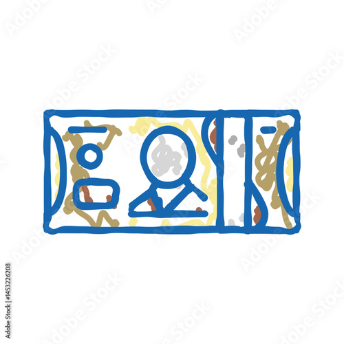 canadian dollar cad icon doodle illustration