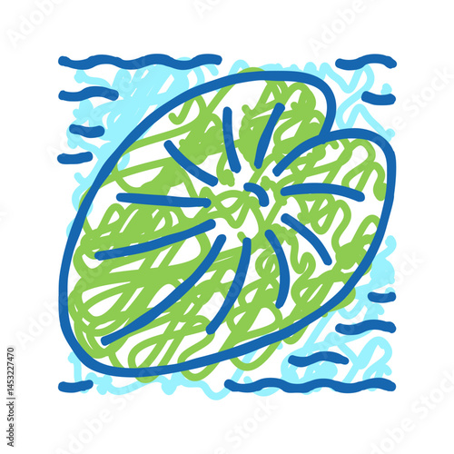 water leaf icon doodle illustration