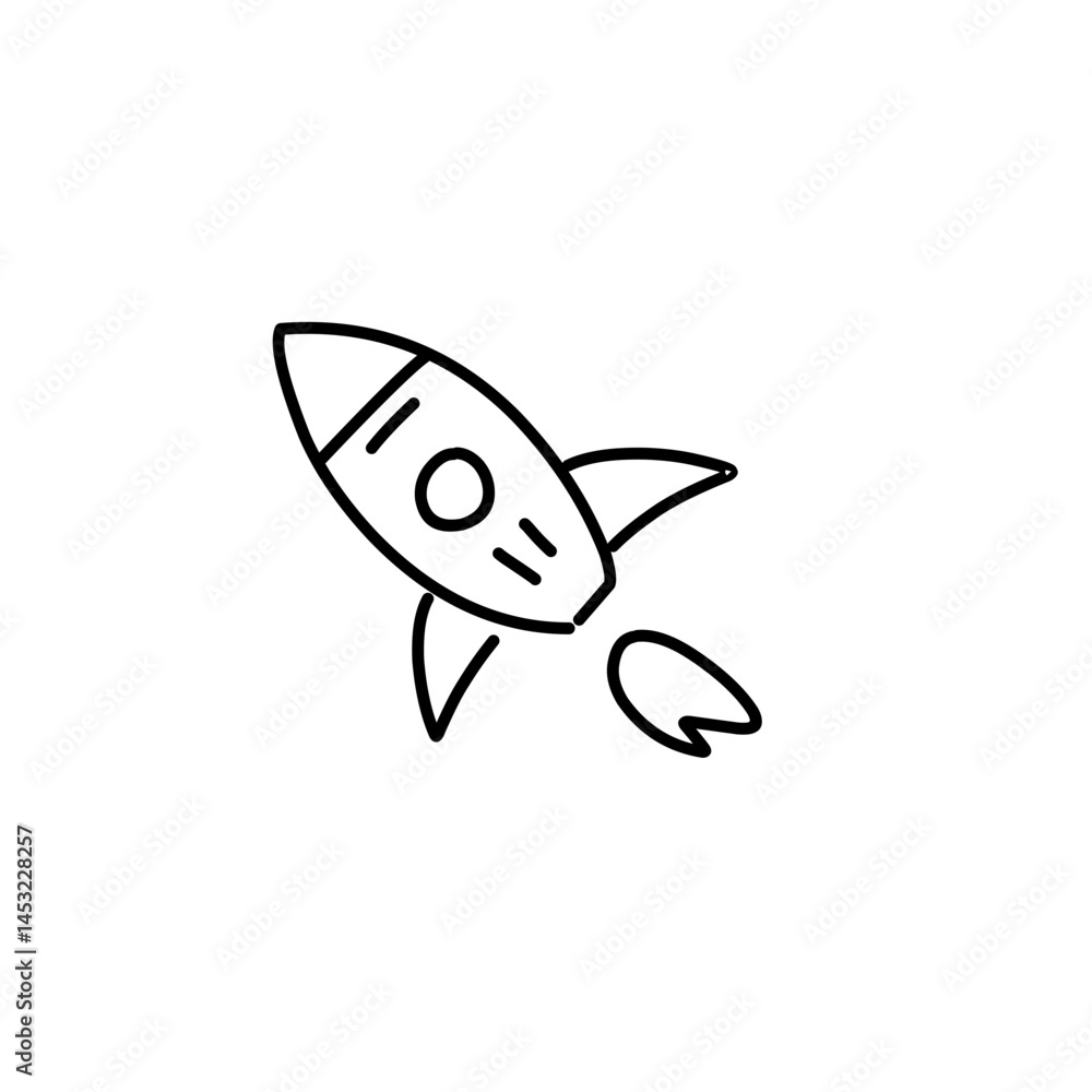 rocket doodle icon rocket doodle icon