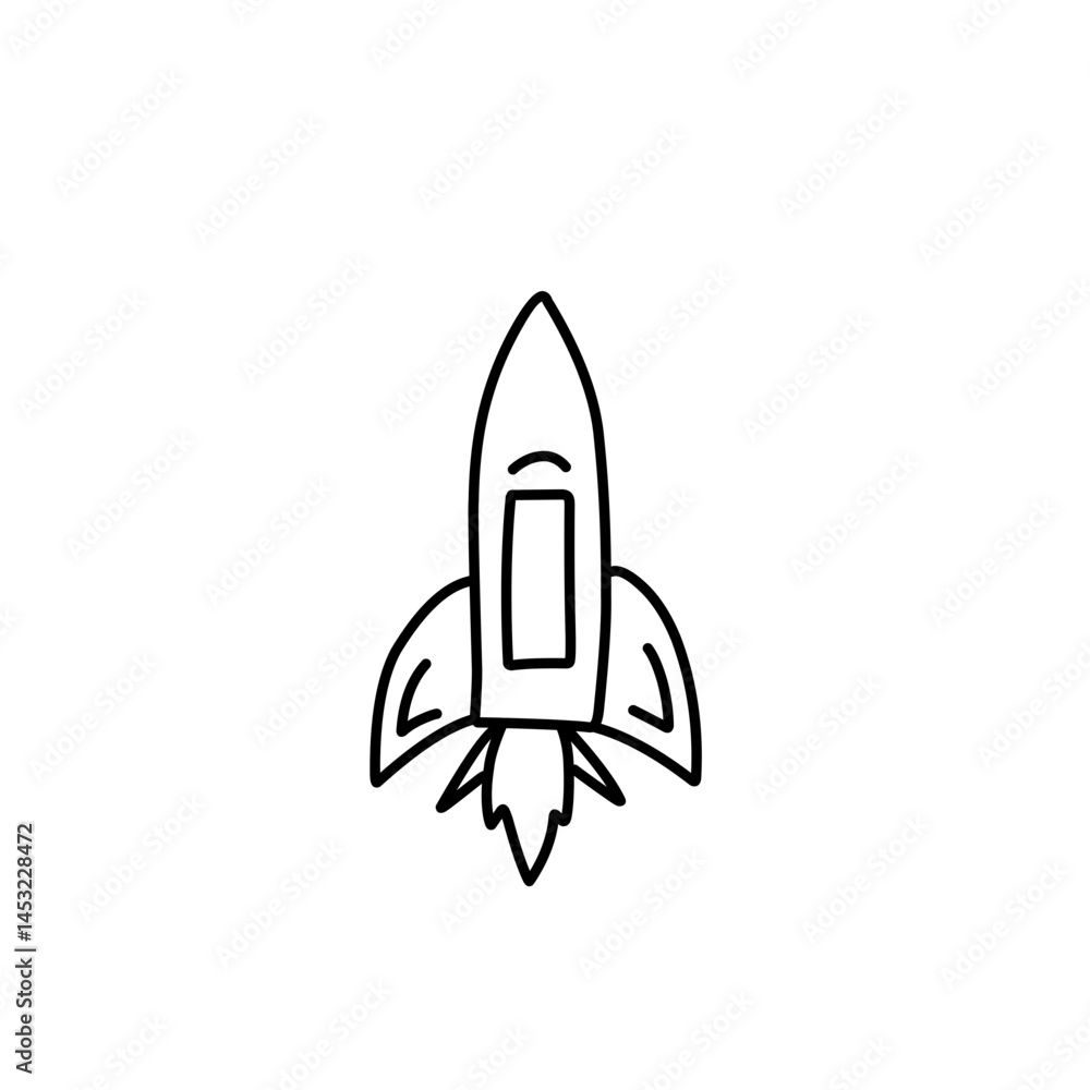 rocket doodle icon rocket doodle icon