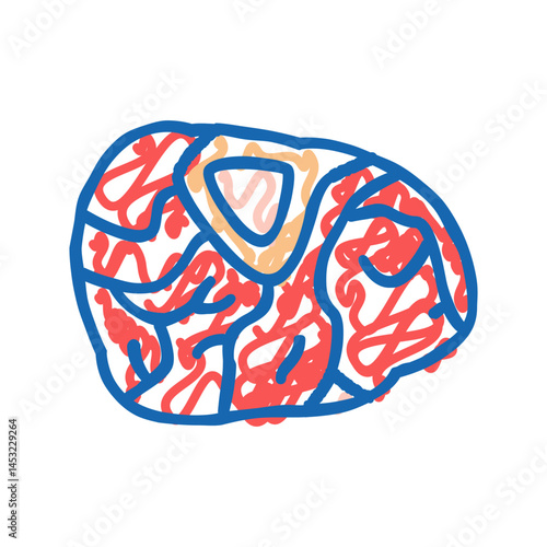 shank beef icon doodle illustration
