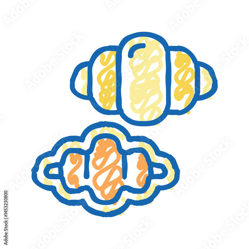 gnocchi pasta icon doodle illustration