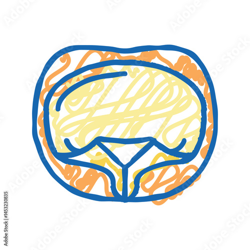 tortellini pasta icon doodle illustration