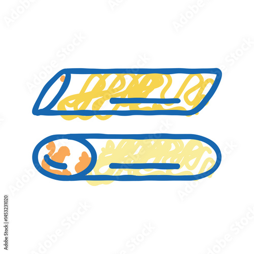 penne pasta icon doodle illustration