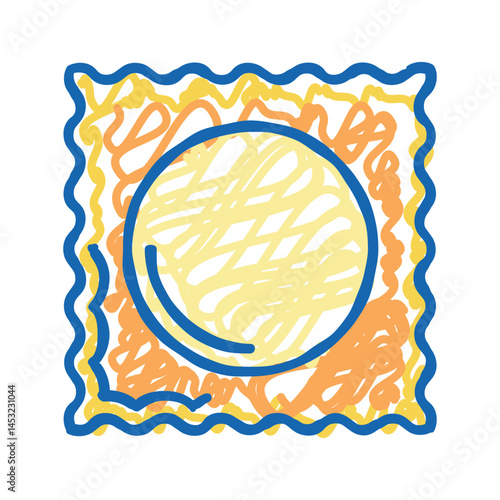 ravioli pasta icon doodle illustration