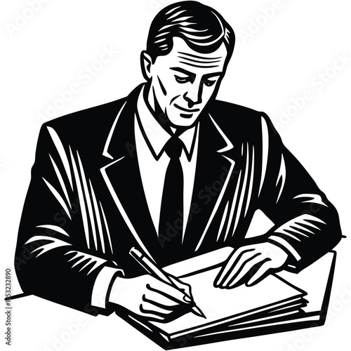 Businessman, Contract, Agreement royalty-free vector