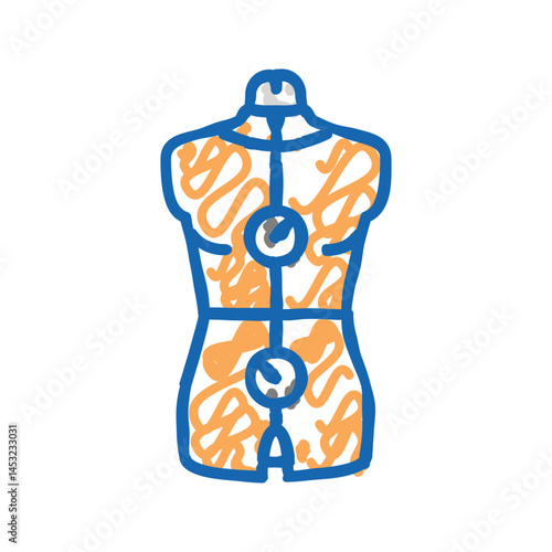 mannequin equipment icon doodle illustration