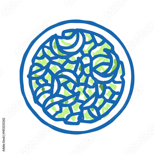 salad cabbage dish icon doodle illustration
