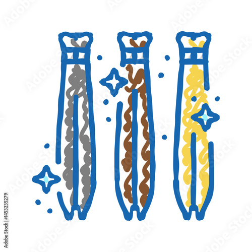 artificial hair icon doodle illustration