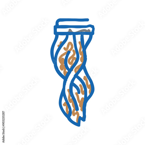 clip in hair icon doodle illustration